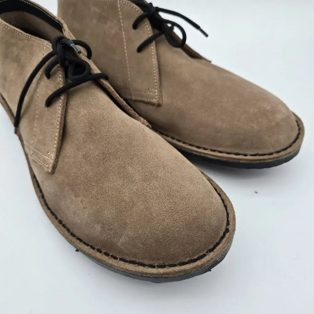 Veldskoen Shoes Mens 14 48 Tan Beige Brown Heritage Black Sole Low Chukka Safari